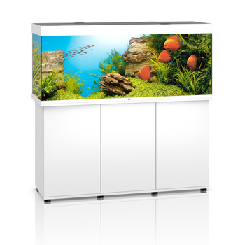 Juwel Rio 450 białe HeliaLux Spectrum (2x belka) akwarium z szafką